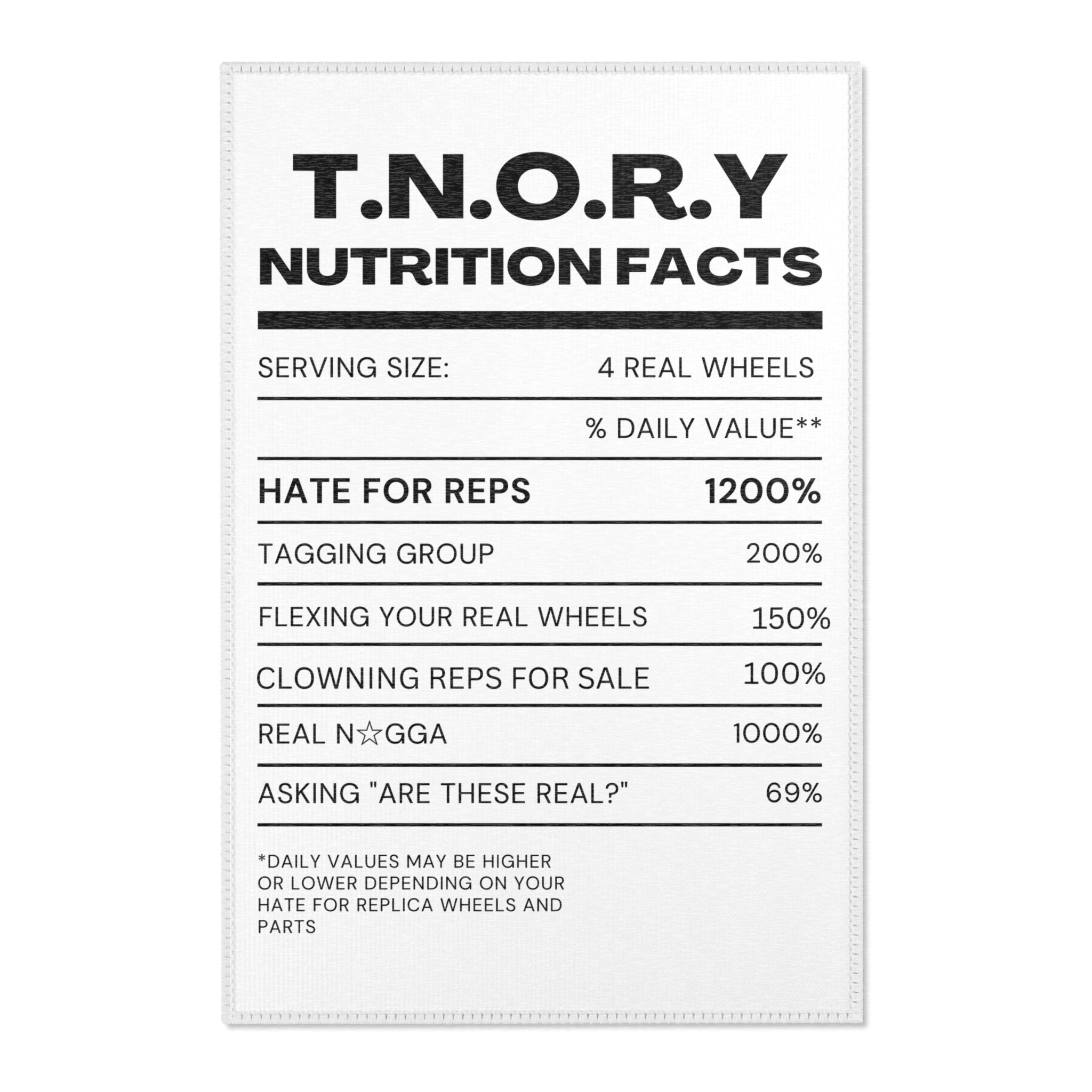 TNORY FACTS RUG
