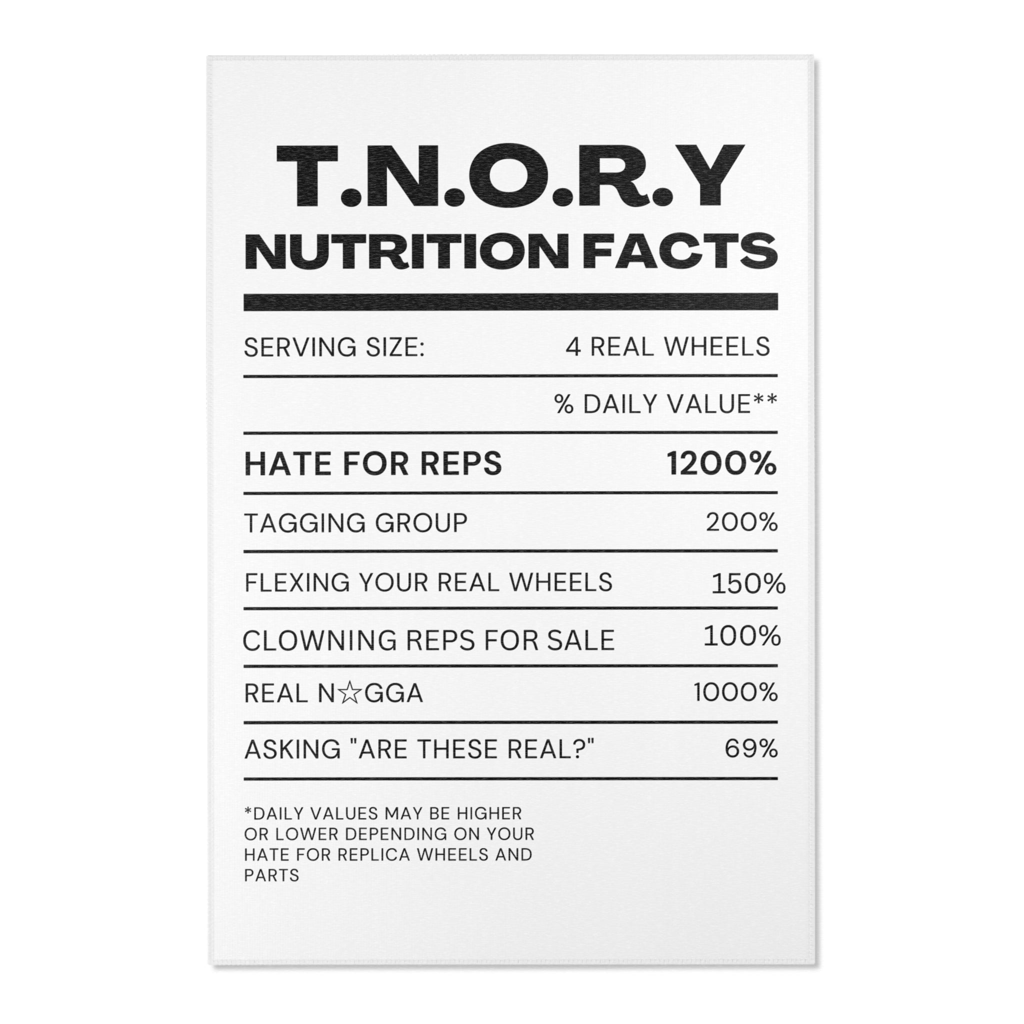 TNORY FACTS RUG